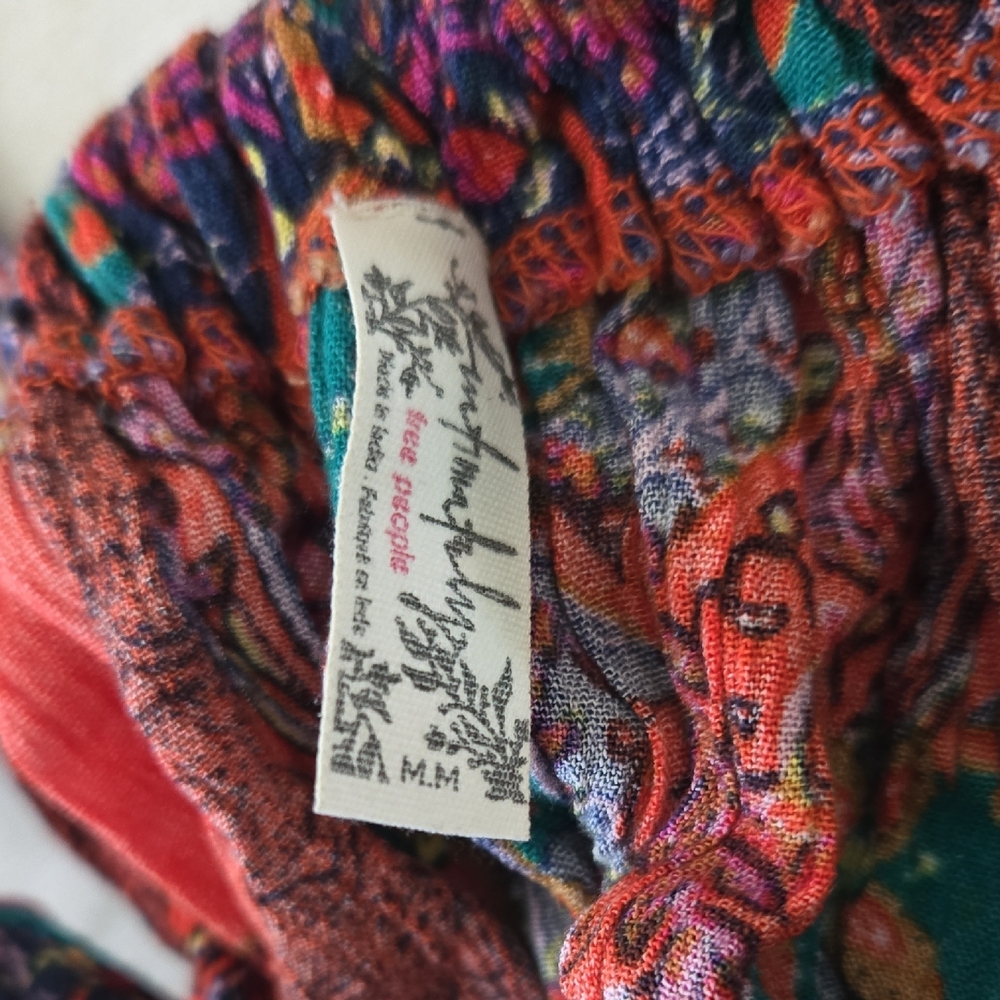 Free People Multicolor Paisley Tunic Top - Picture 2 of 3